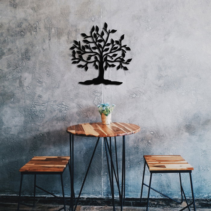 Wallity Kalp Agac Escultura de Pared de Metal Negra 70 x 70 cm Wallity Kalp Agac Escultura de Pared de Metal Negra 70 x 70 cm